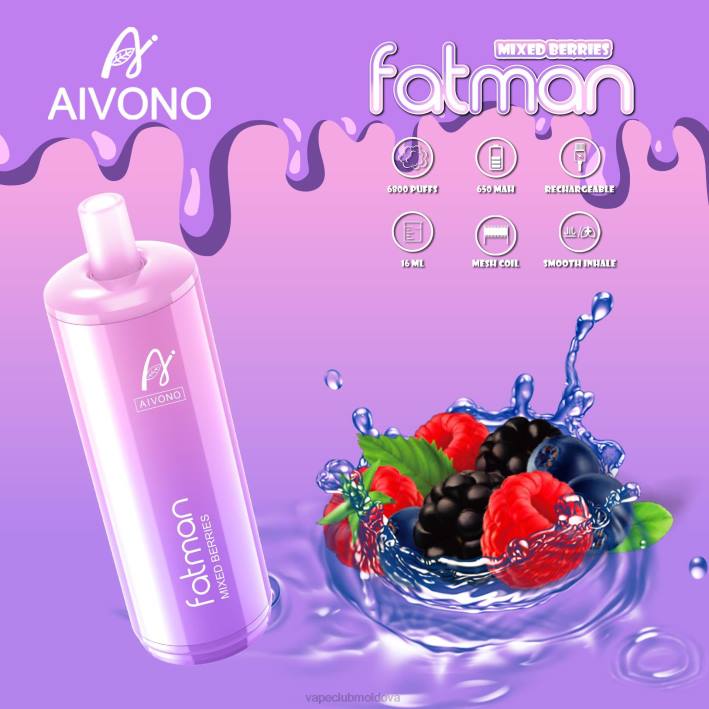 Vape Mod B20N27 Aivono FATMAN 6800 fructe de padure amestecate
