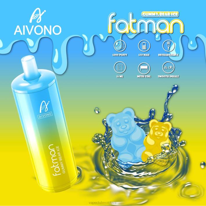 Vape Mod B20N32 Aivono FATMAN 6800 gheață de urs gumos