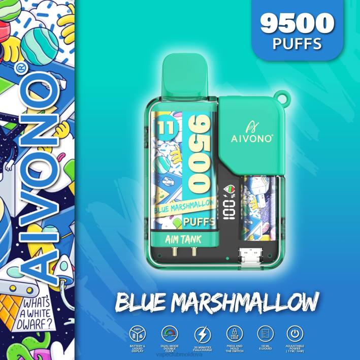 Vape Mod B20N42 Aivono AIM TANK 9500 marshmallow albastru