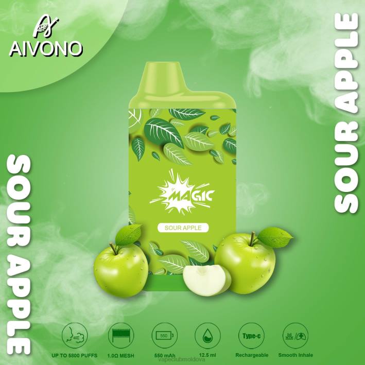 Vape Mod B20N87 Aivono AIM MAGIC 5800 țigară cutie de gură măr acru
