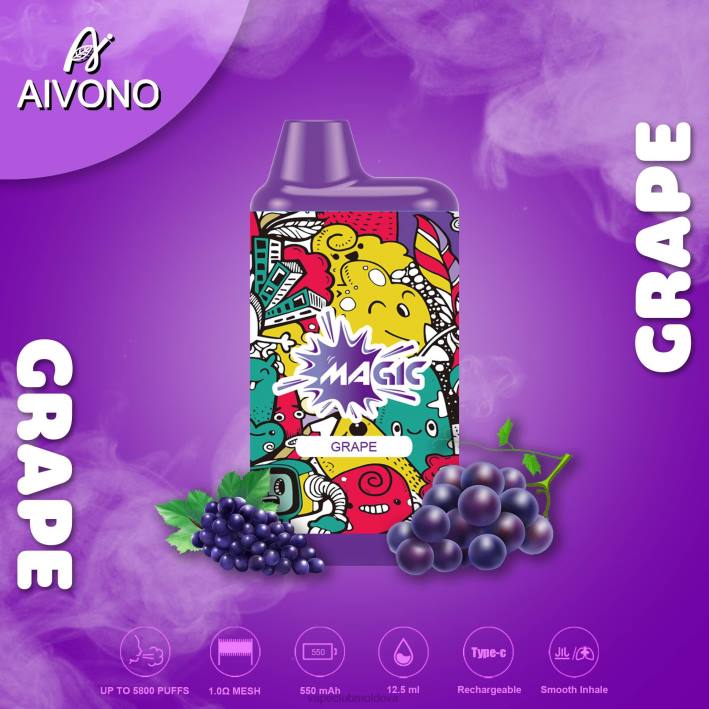 Vape Mod B20N92 Aivono AIM MAGIC 5800 țigară cutie de gură struguri