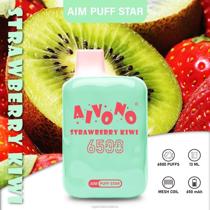 Vape Moldova B20N294 Aivono AIM PUFF STAR 6500 kiwi de căpșuni