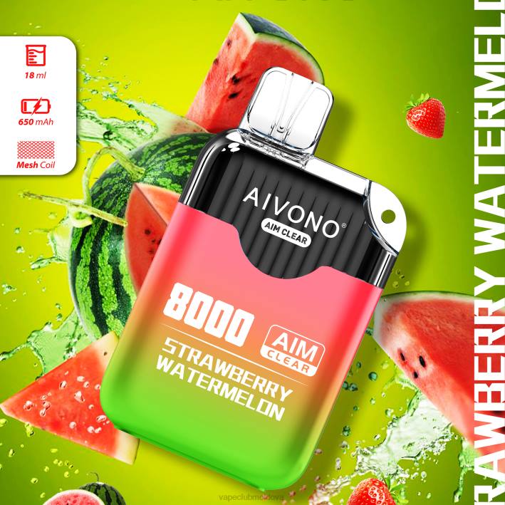 Vape Pod Kit B20N208 Aivono AIM CLEAR 8000 pepene verde căpșuni