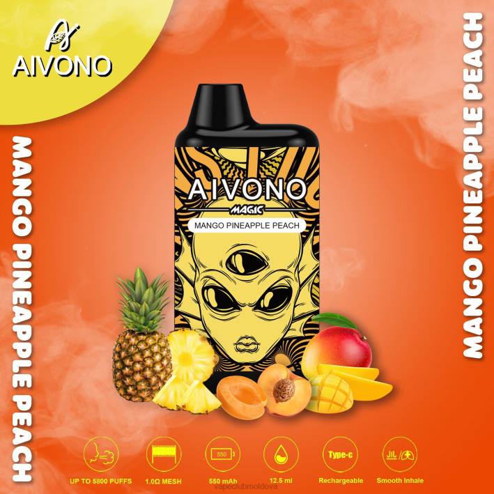 Vape Pod Kit B20N88 Aivono AIM MAGIC 5800 țigară cutie de gură mango ananas piersic