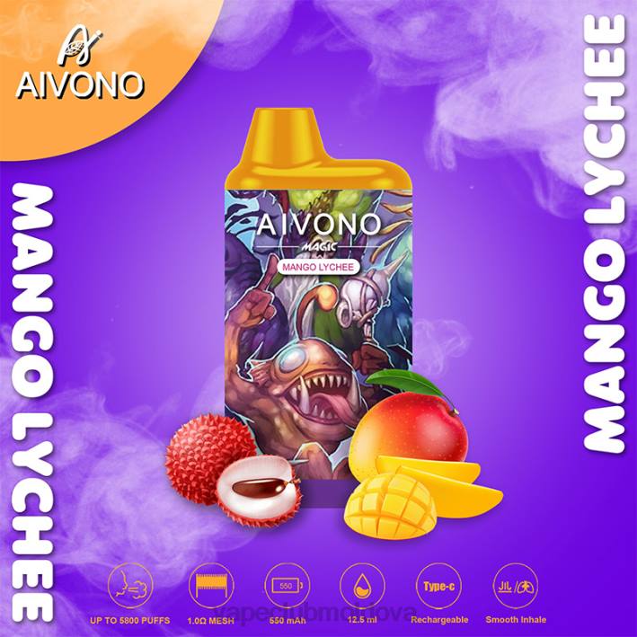 Vape Pod Kit B20N98 Aivono AIM MAGIC 5800 țigară cutie de gură lychee de mango