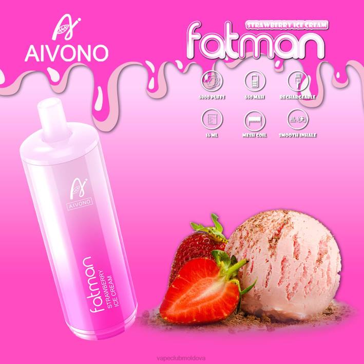 Vape Shop Chisinau B20N21 Aivono FATMAN 6800 inghetata de capsuni