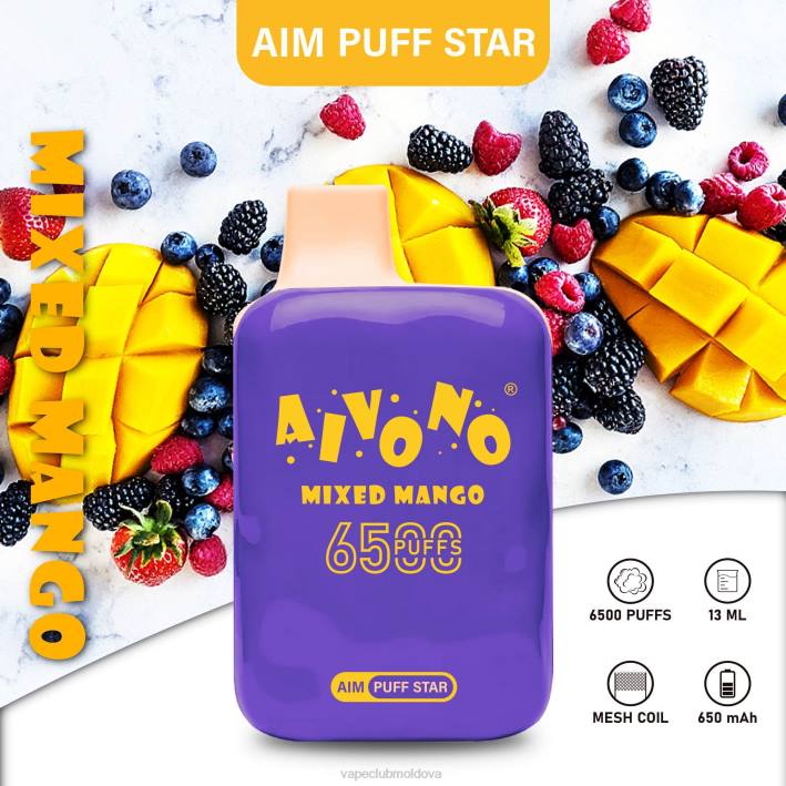 Vape Shop Chisinau B20N296 Aivono AIM PUFF STAR 6500 amestec de mango