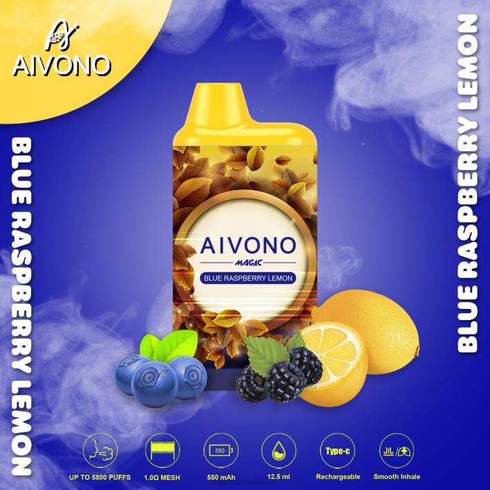 Vape Shop Chisinau B20N91 Aivono AIM MAGIC 5800 țigară cutie de gură lămâie albastră zmeură
