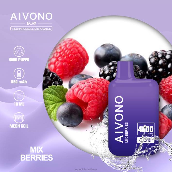 Disposable Vape Moldova B20N215 Aivono AIM BOXX 4000 amestecați fructele de pădure