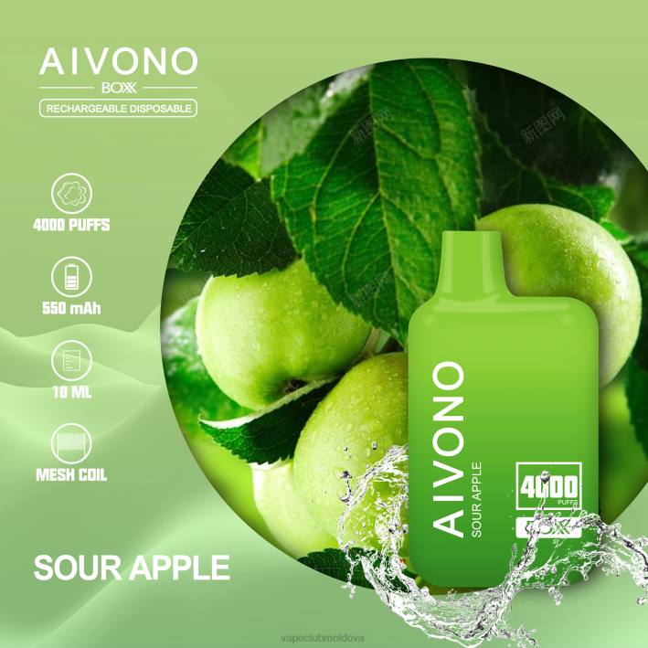 Disposable Vape Moldova B20N220 Aivono AIM BOXX 4000 măr acru