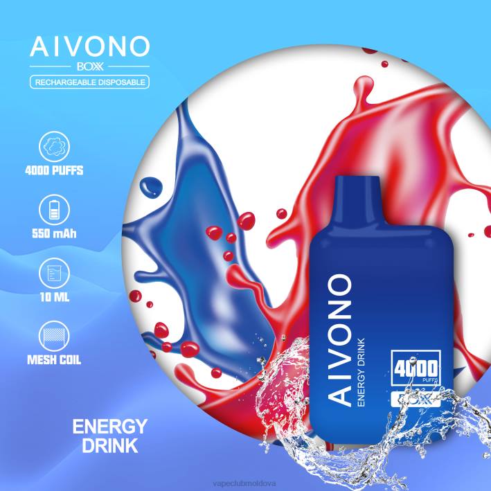 Disposable Vape Moldova B20N225 Aivono AIM BOXX 4000 băutură energizantă