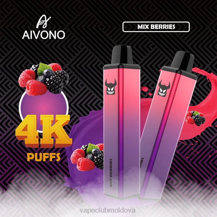 Disposable Vape Moldova B20N260 Aivono AIM FREAK 4000 fructe de padure amestecate