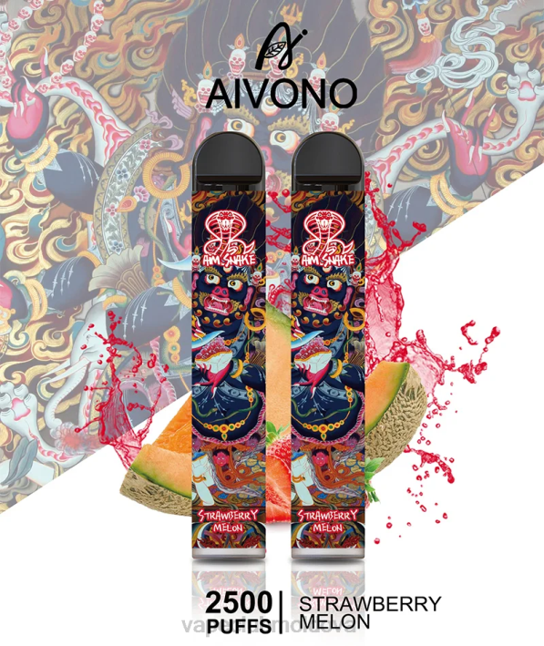 Disposable Vape Moldova B20N320 Aivono AIM SNAKE 2500 pepene galben căpșuni