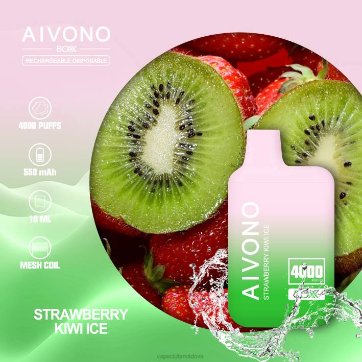Vape Moldova B20N229 Aivono AIM BOXX 4000 gheață de kiwi cu căpșuni