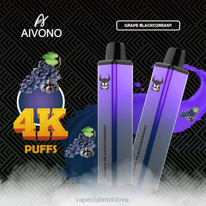 Vape Moldova B20N259 Aivono AIM FREAK 4000 coacaze negre de struguri