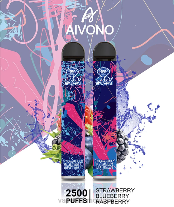 Vape Pod Kit B20N318 Aivono AIM SNAKE 2500 capsuni afine zmeura