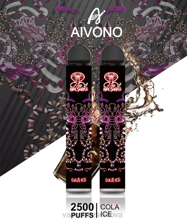 Vape Shop Chisinau B20N301 Aivono AIM SNAKE 2500 gheata de cola