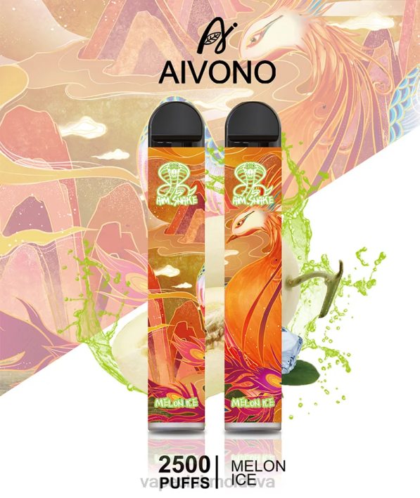 Vape Shop Chisinau B20N311 Aivono AIM SNAKE 2500 gheata de pepene galben