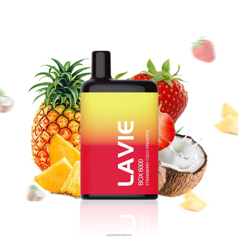 Disposable Vape Moldova 80H82205 LAVIE BOX 6000 pufuri capsuni cocos ananas