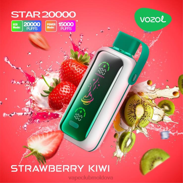 Disposable Vape Moldova LJVD020 VOZOL STAR 20000 kiwi de căpșuni