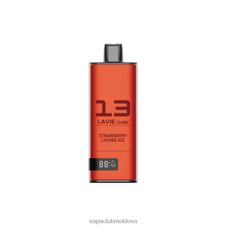 Vape Mod 80H8247 LAVIE Cube 20000 de pufuri gheață de litchi cu căpșuni