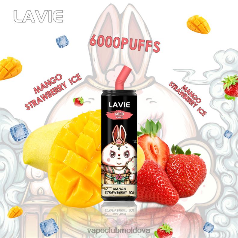 Vape Pod Kit 80H82273 LAVIE Coke BAR 6000 pufuri gheață de căpșuni de mango