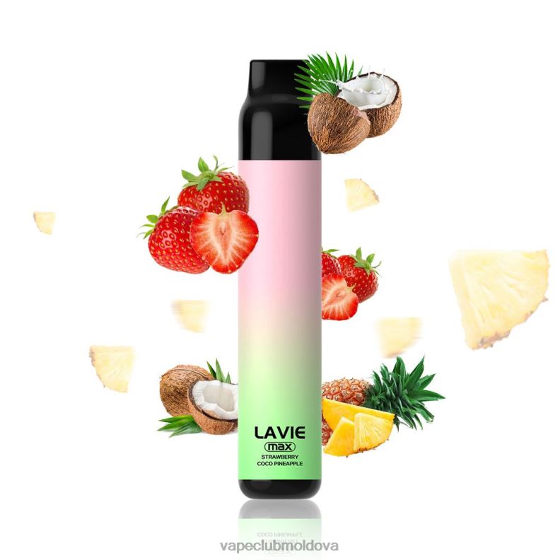 Vape Pod Kit 80H82283 LAVIE BAR 5000 pufuri - max măr de coco de căpșuni