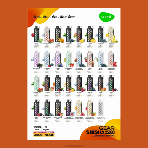 Vape Shop Chisinau Z28D41 VOZOL unelte shisha 25000